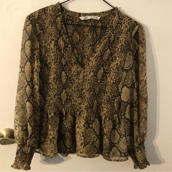 Zara Blouse - Sheer Snakeskin - Picture 5 of 6